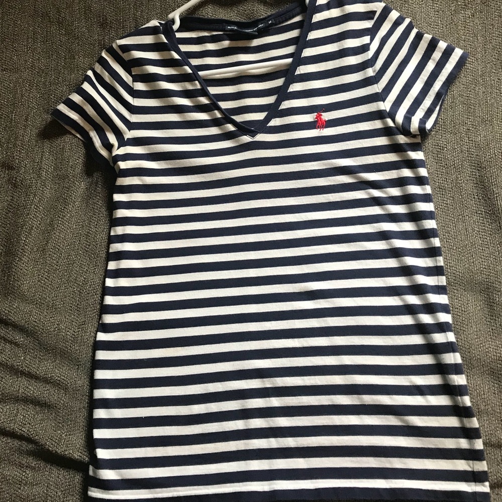 Navy and White T